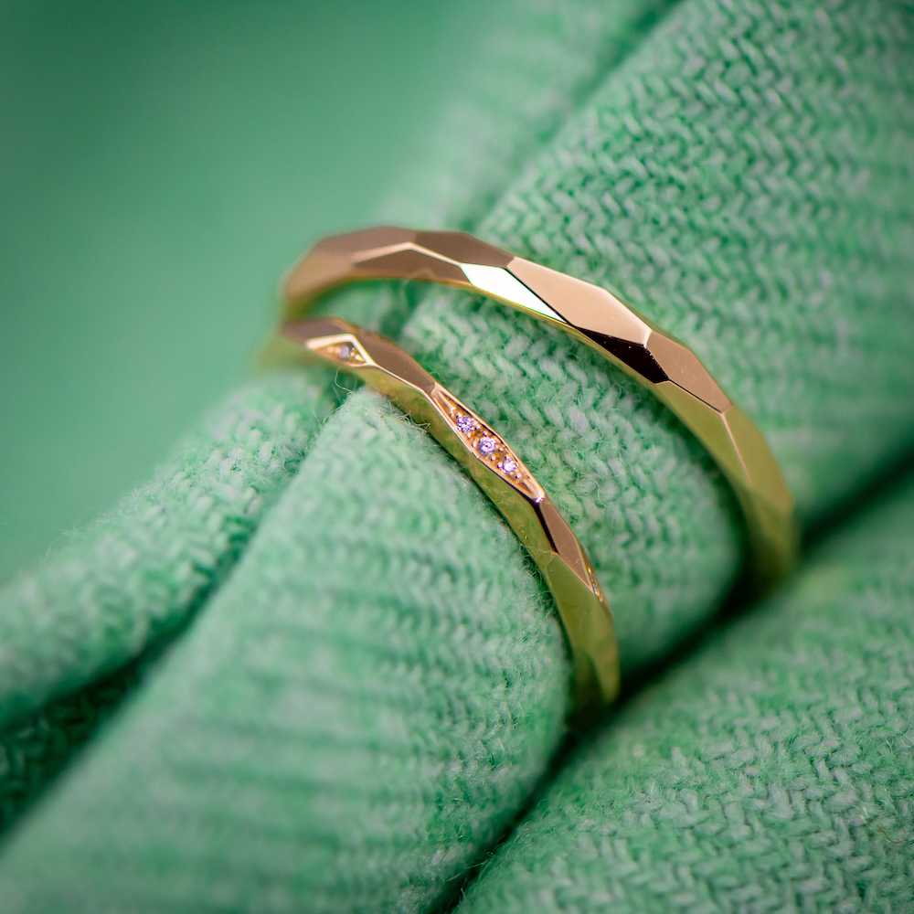 Moderne Eheringe Gold Brillanten