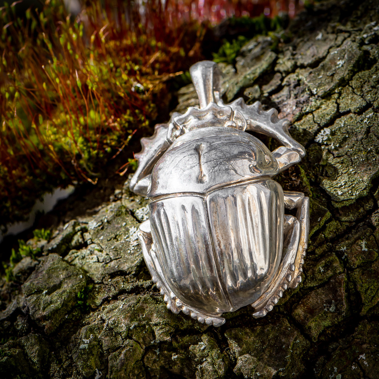 Skarabäus Anhänger silber